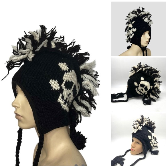 Mohawk Skull Beanie - Picture 6 of 6